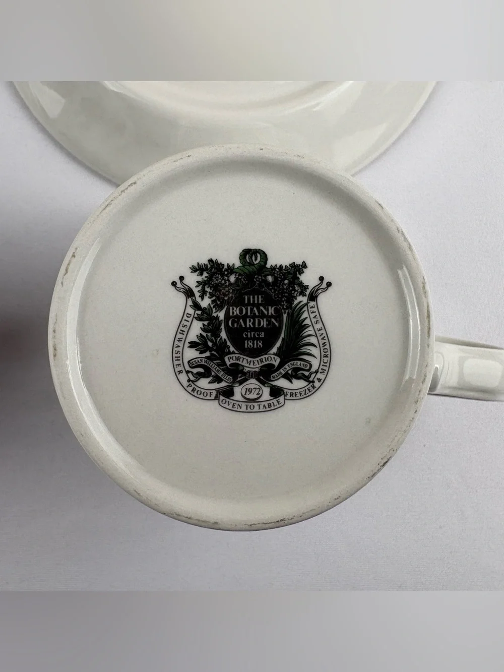 Set of Two Portmeirion Botanic Garden Teacup and Saucer Set.